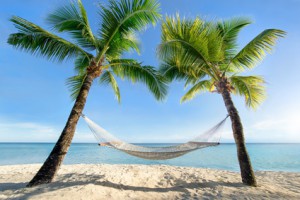 Urlaub am Palmenstrand in der Karibik mit Hängematte. Bildquelle: © eyetronic - Fotolia.com
